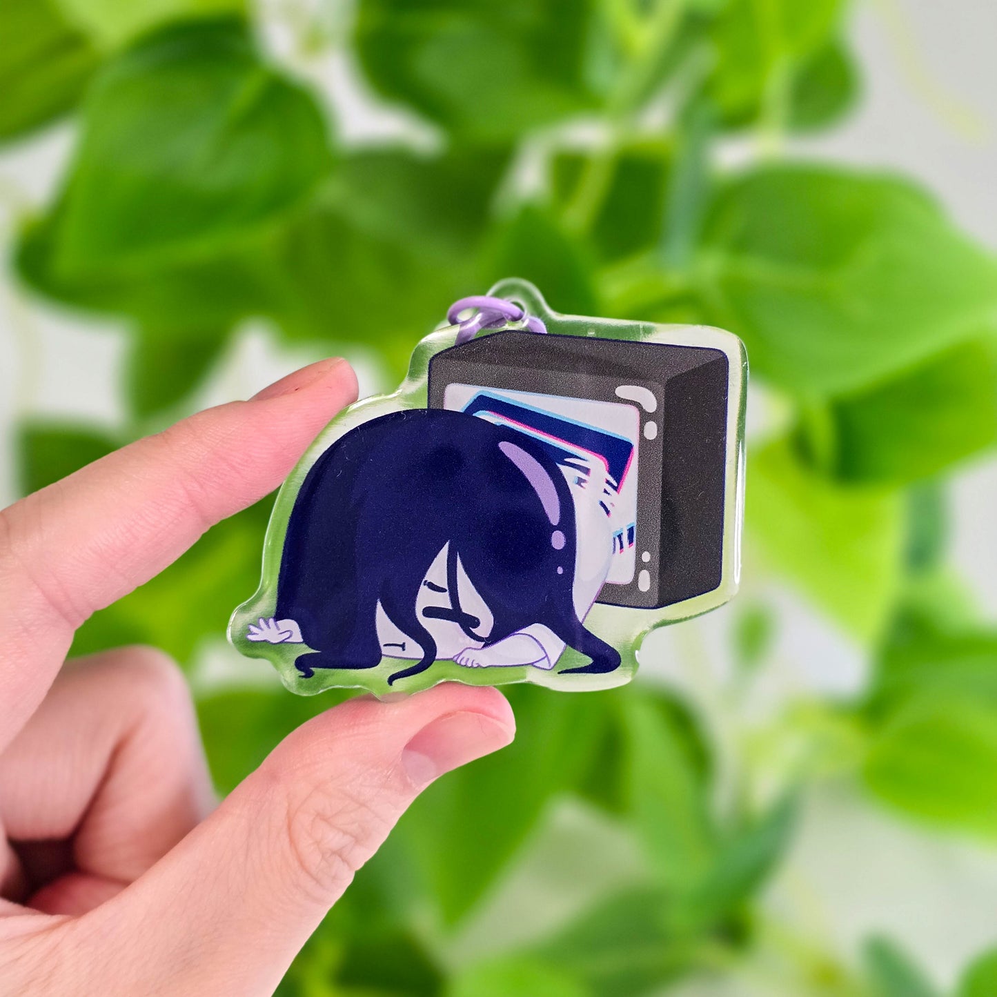 Haunted TV Keychain