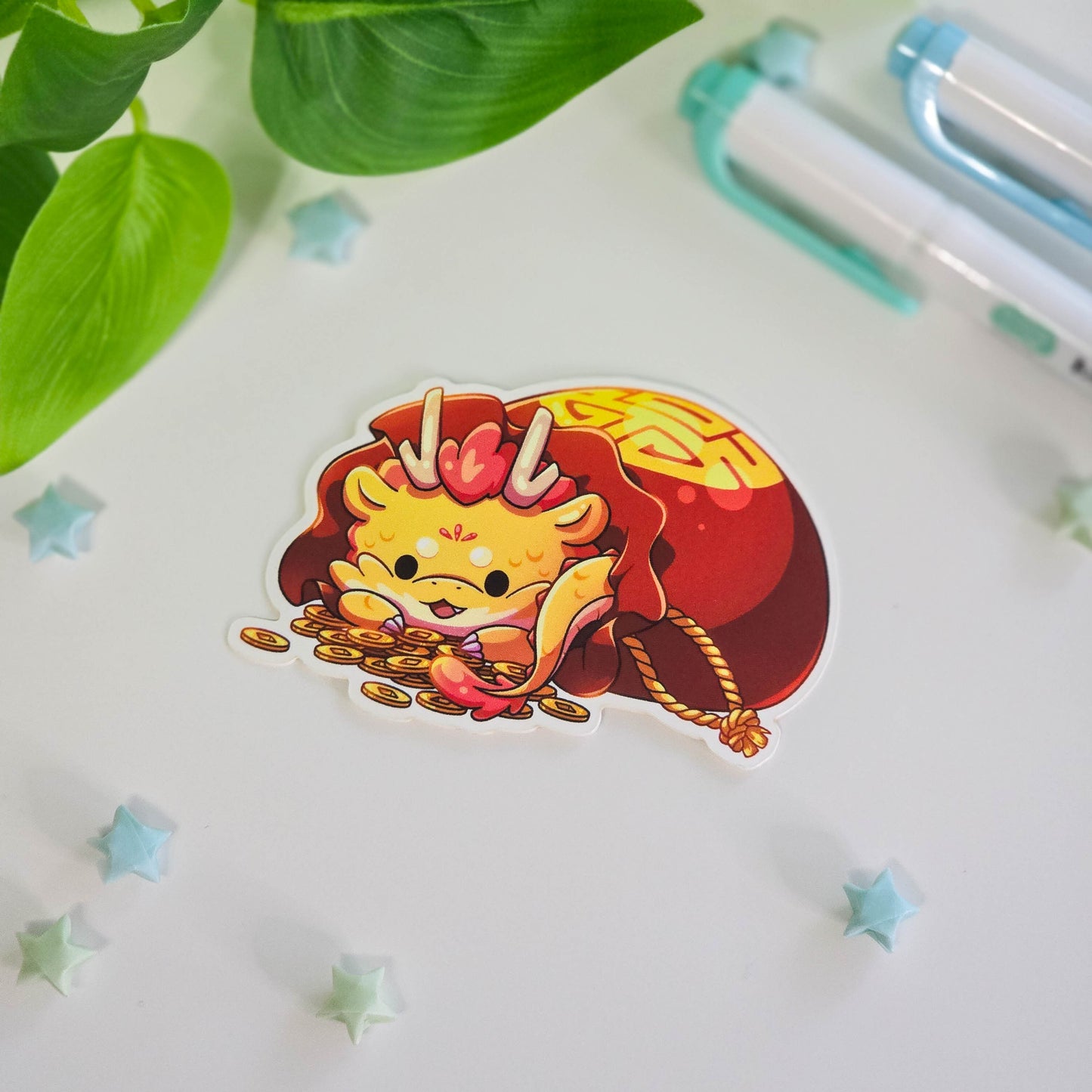 Lucky Dragon Vinyl Stickers