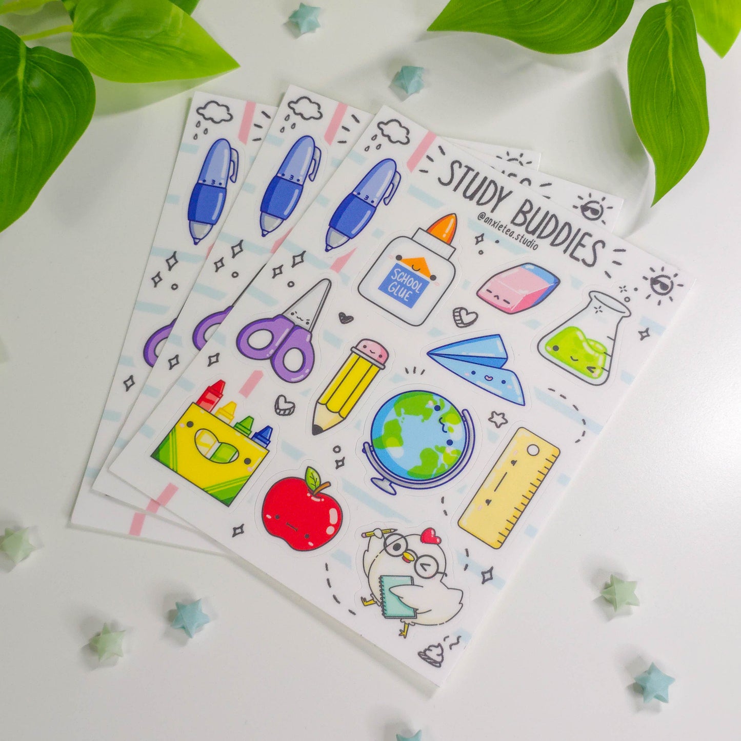 Study Buddies Vinyl Sticker Sheet