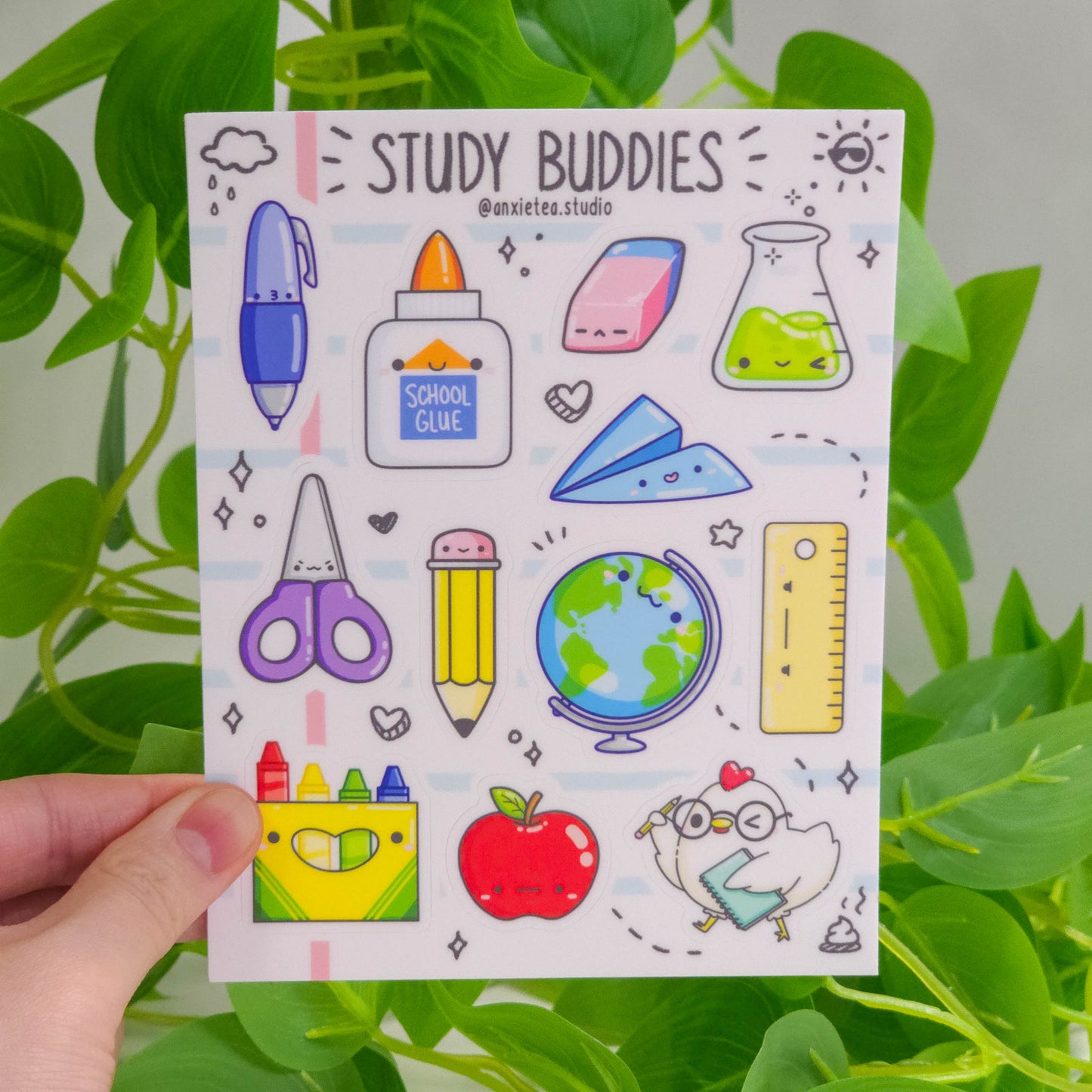 Study Buddies Vinyl Sticker Sheet