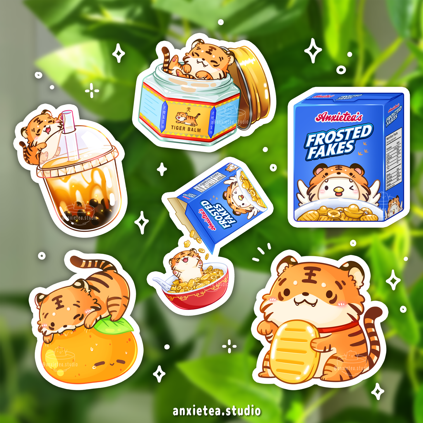Lucky Tiger Vinyl Stickers