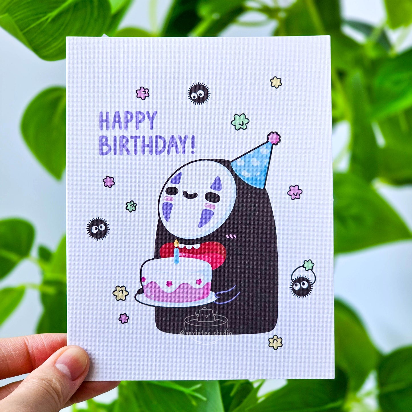 Kawaii Birthday Card w/ Mini Sticker Sheet