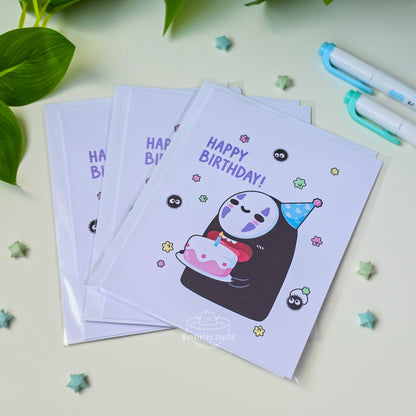 Kawaii Birthday Card w/ Mini Sticker Sheet