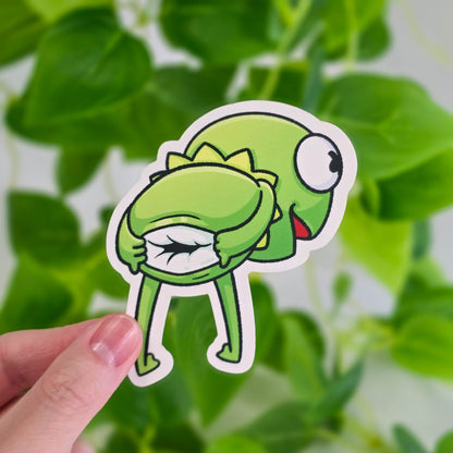 Kawaii Frog Meme Vinyl Stickers