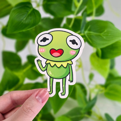 Kawaii Frog Meme Vinyl Stickers