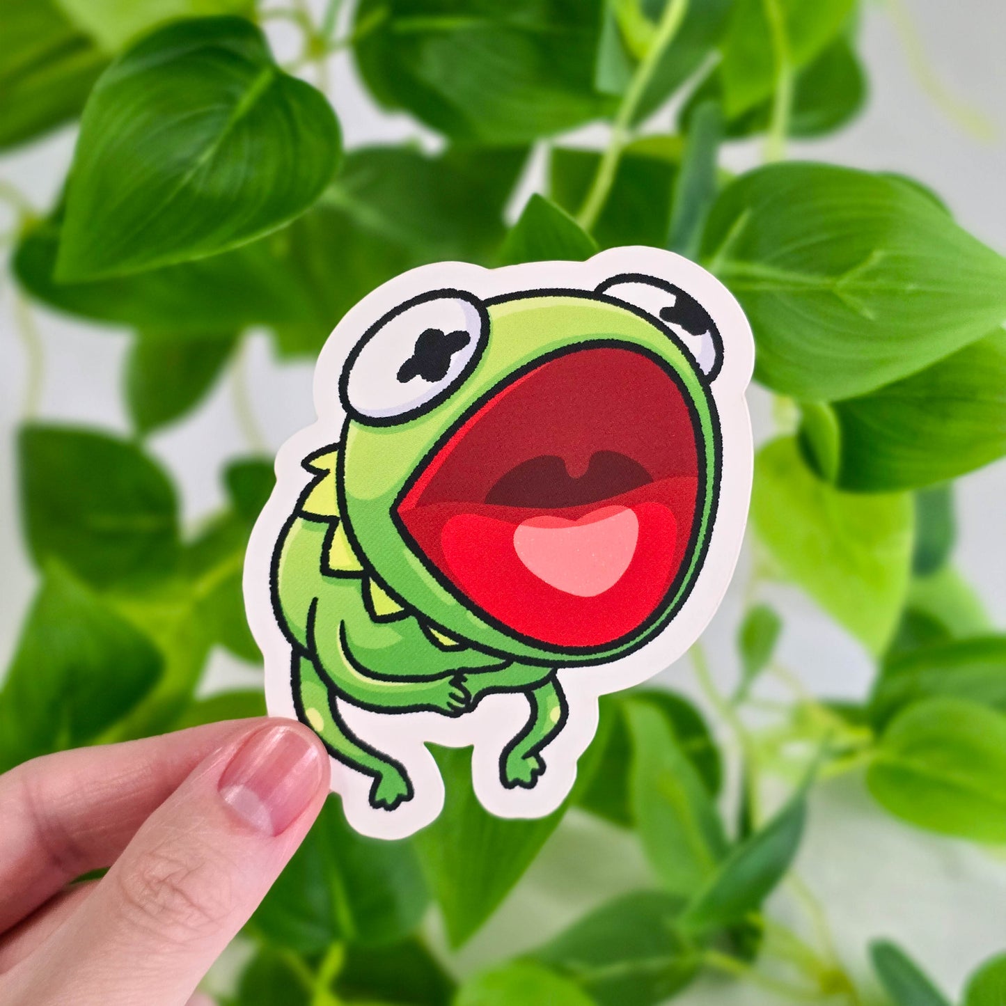 Kawaii Frog Meme Vinyl Stickers