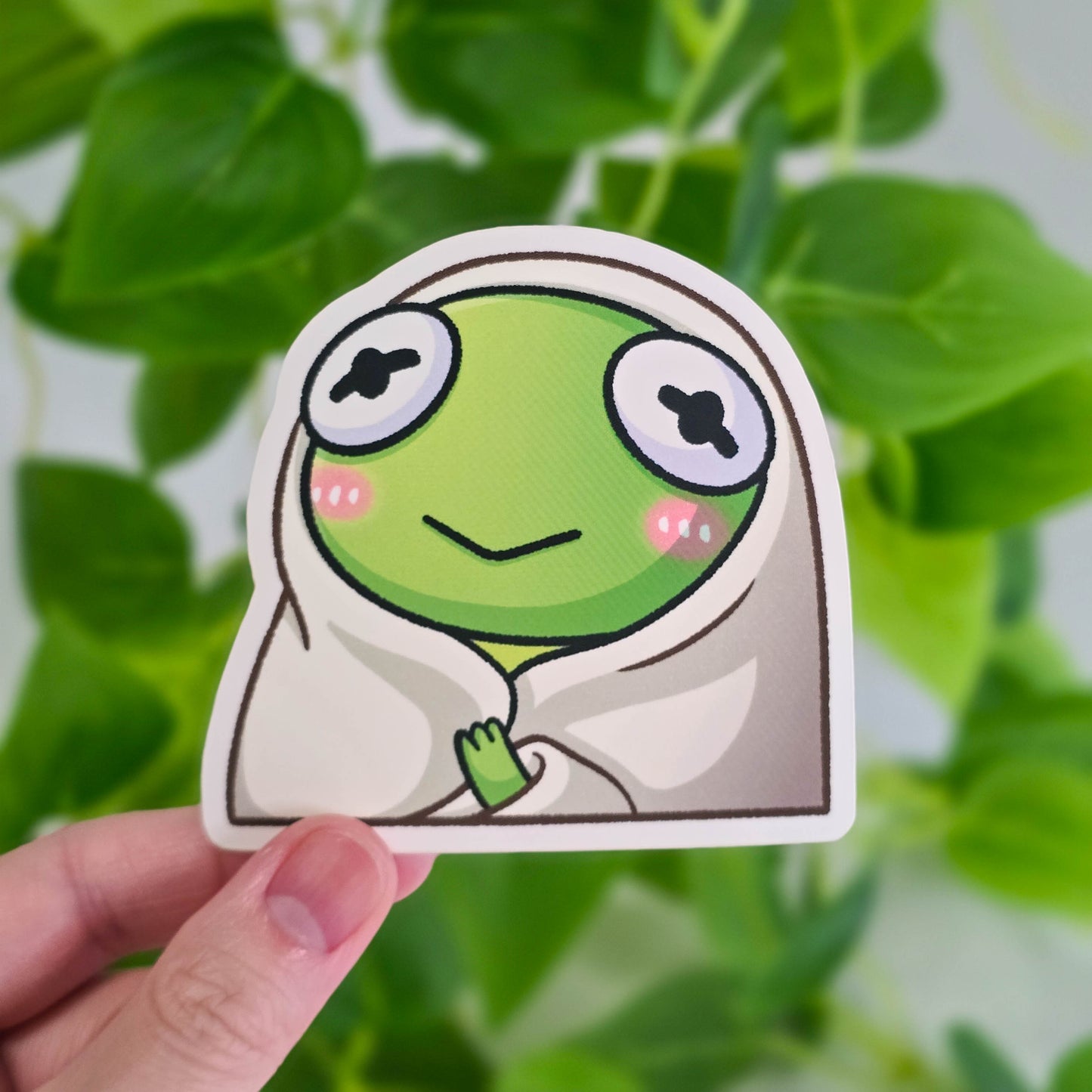 Kawaii Frog Meme Vinyl Stickers