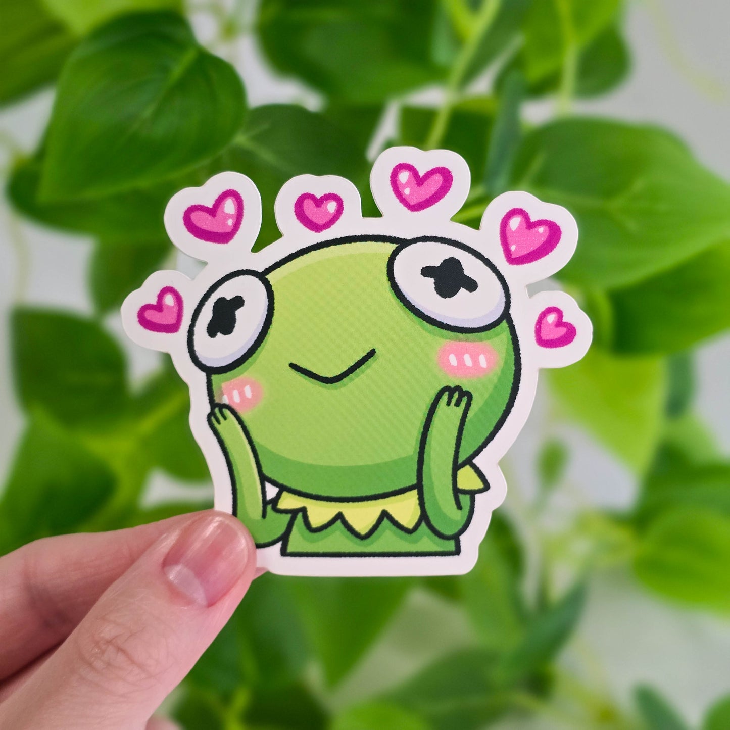 Kawaii Frog Meme Vinyl Stickers