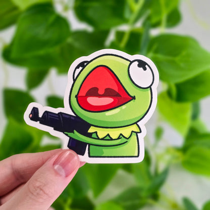 Kawaii Frog Meme Vinyl Stickers