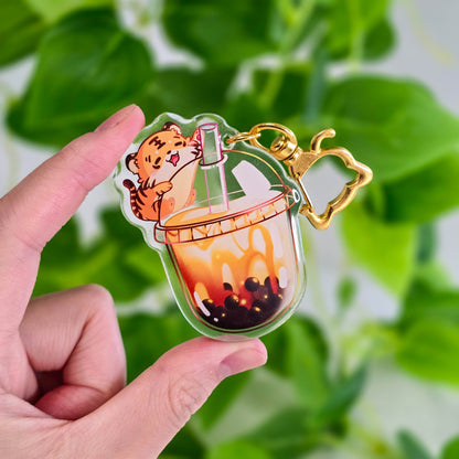 Tiger Boba Keychain