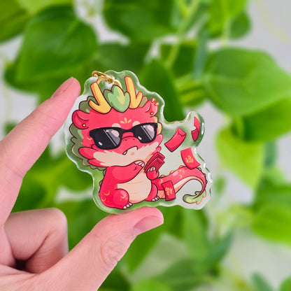 Lucky Dragon Red Pocket Keychain