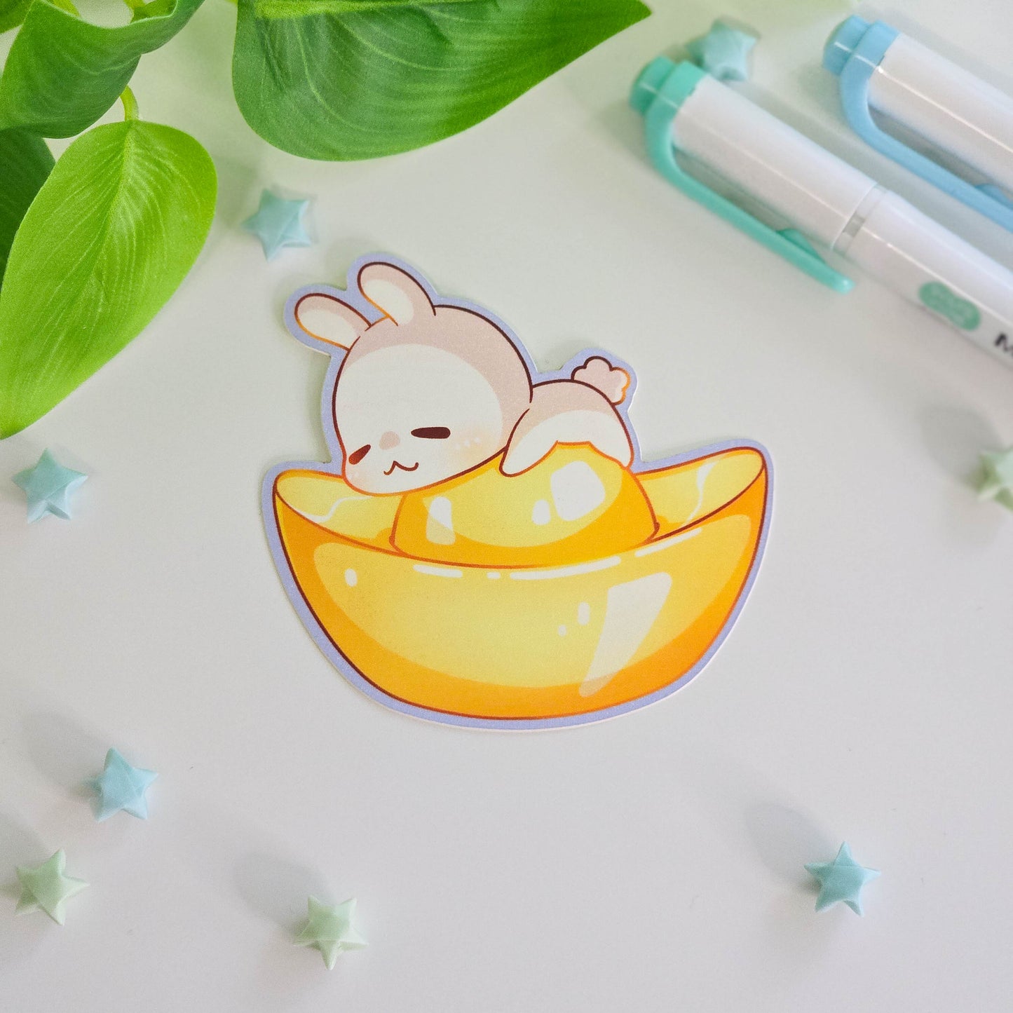 Lucky Bunny Vinyl Stickers