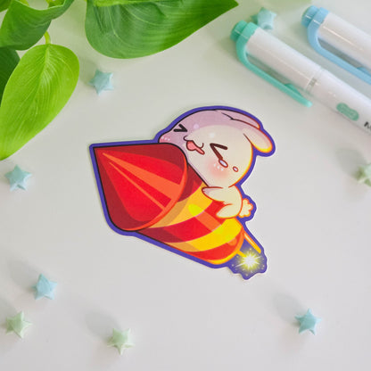 Lucky Bunny Vinyl Stickers