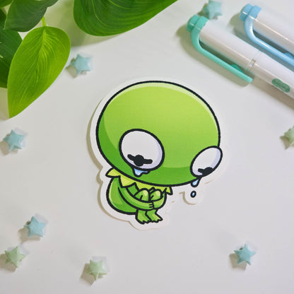 Kawaii Frog Meme Vinyl Stickers