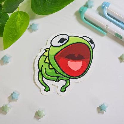 Kawaii Frog Meme Vinyl Stickers