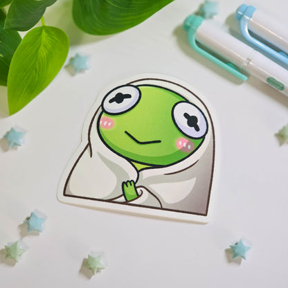 Kawaii Frog Meme Vinyl Stickers