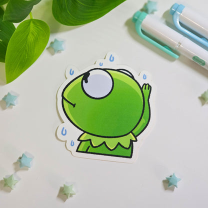 Kawaii Frog Meme Vinyl Stickers