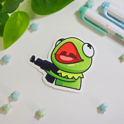 Kawaii Frog Meme Vinyl Stickers