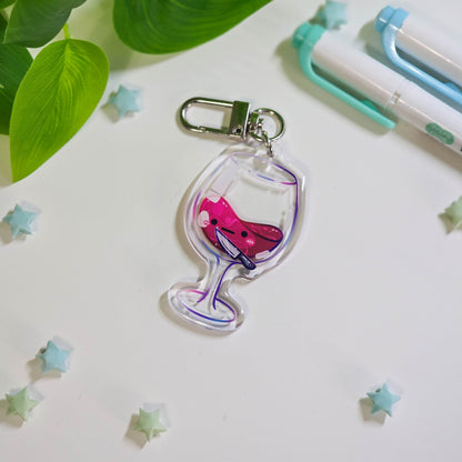 Stabby Wine Keychain