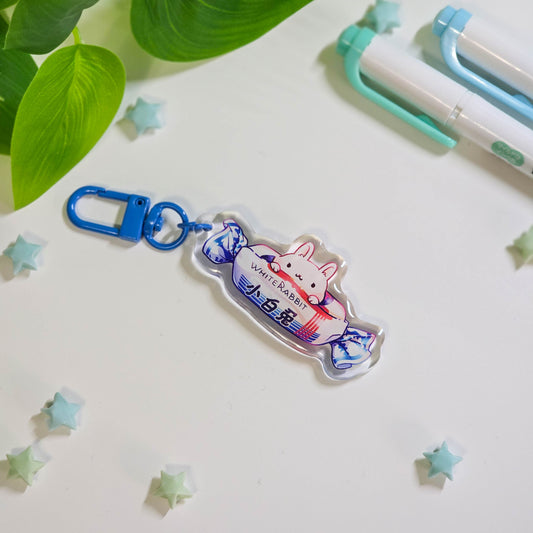 White Rabbit Candy Keychain