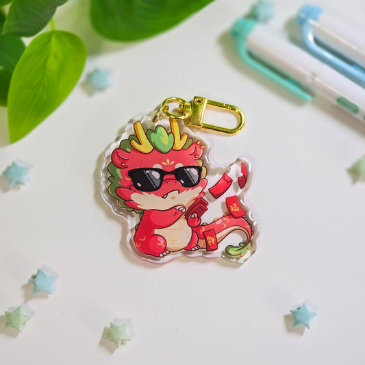 Lucky Dragon Red Pocket Keychain