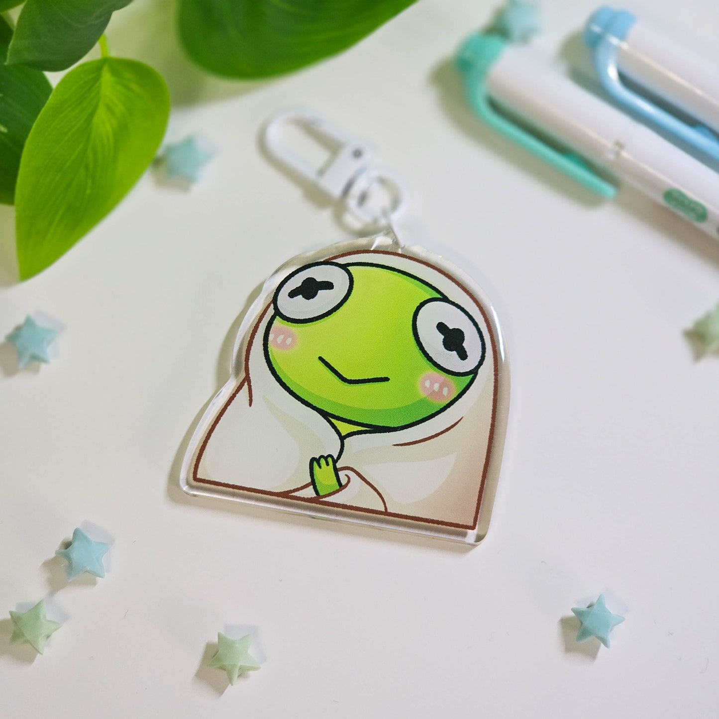 Kawaii Frog Meme Keychains