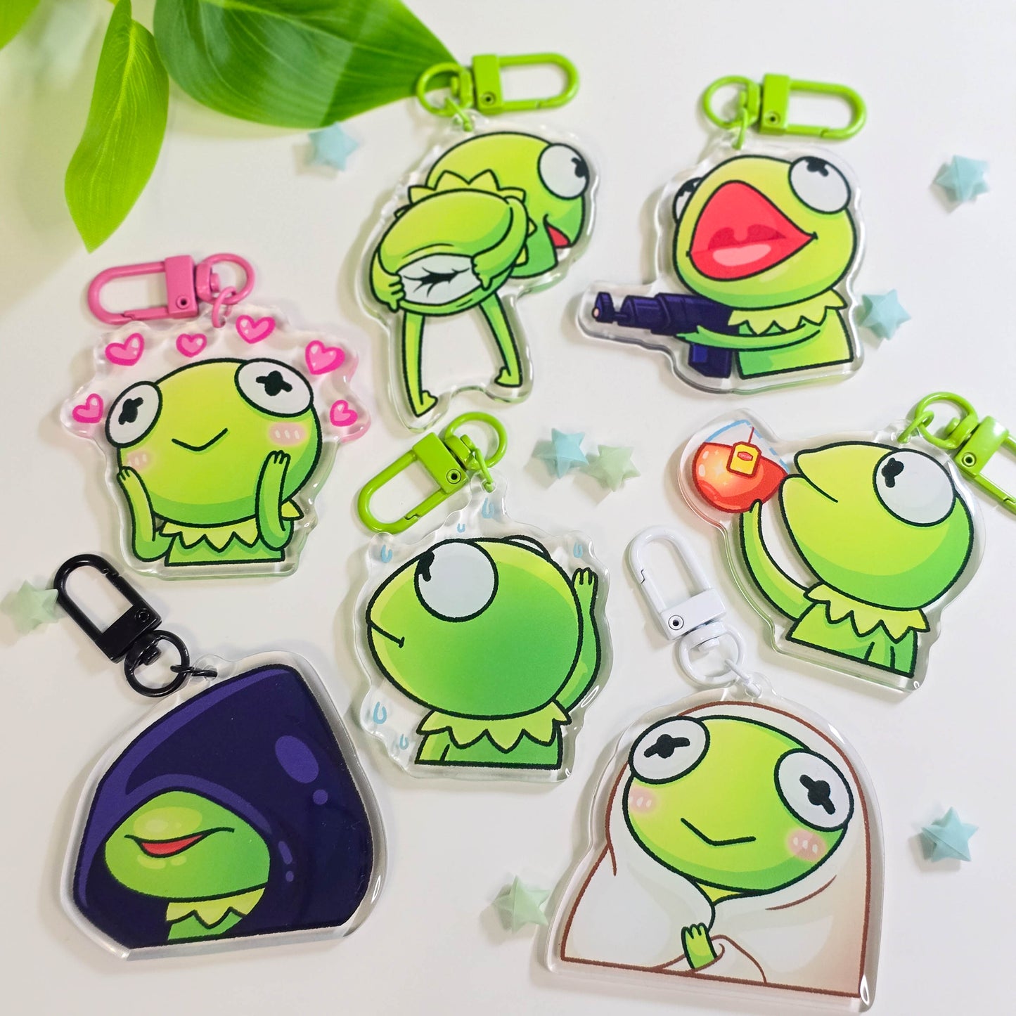 Kawaii Frog Meme Keychains