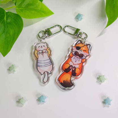 Fox & Ferret Keychains