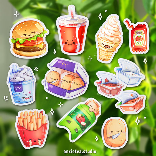 McMood Fast Food Stickers