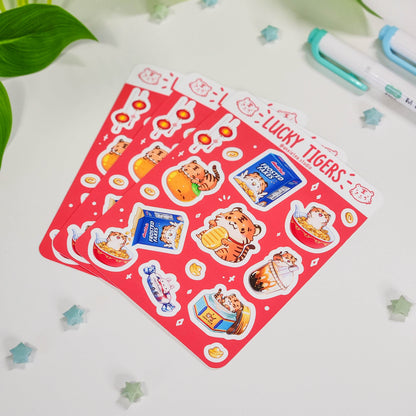 Lucky Tigers Sticker Sheet