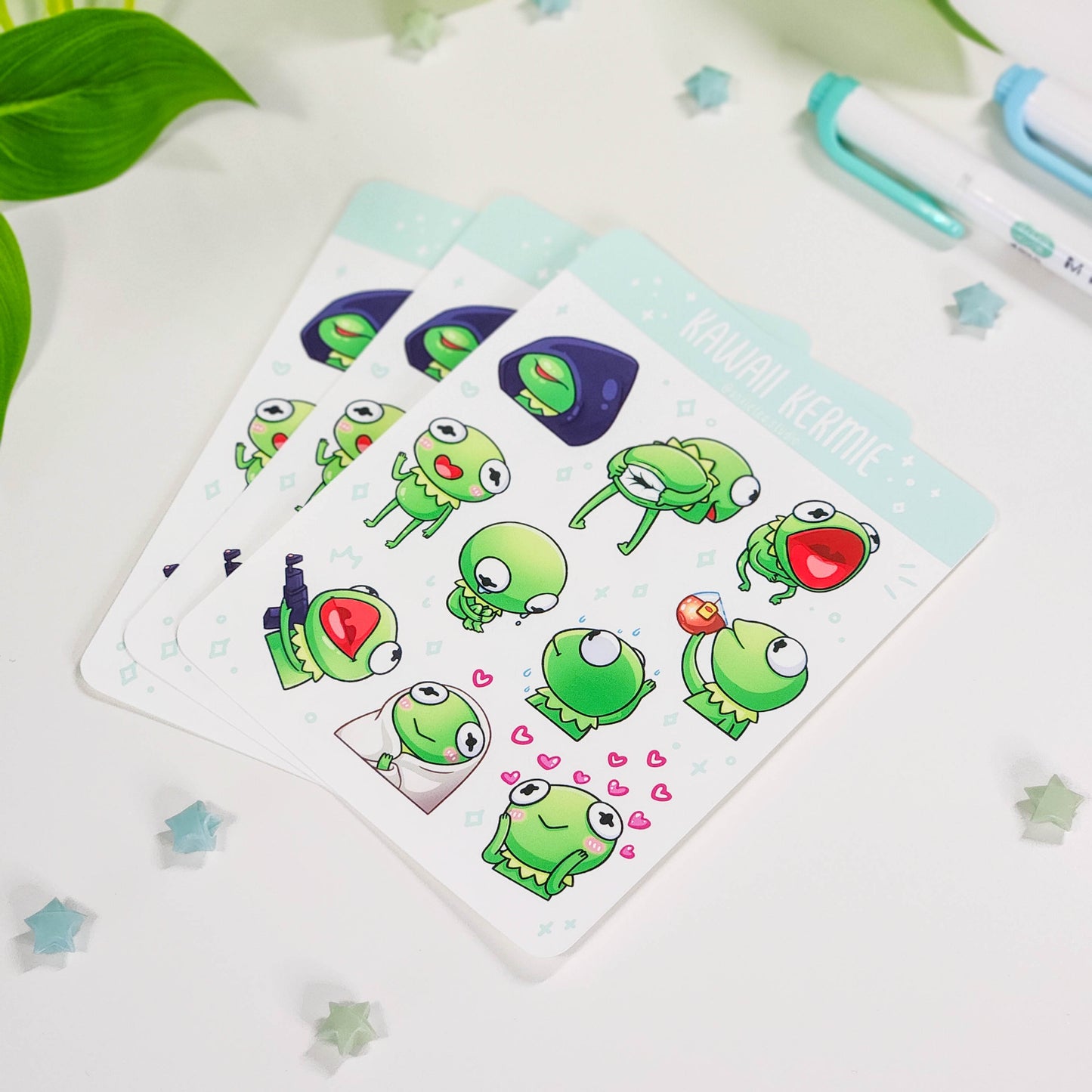 Kawaii Frog Meme Sticker Sheet